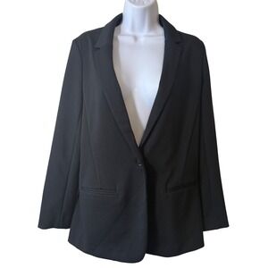 Banana Republic Black Blazer Women's Size 8 Tall Stretch Career Jacket Tailored